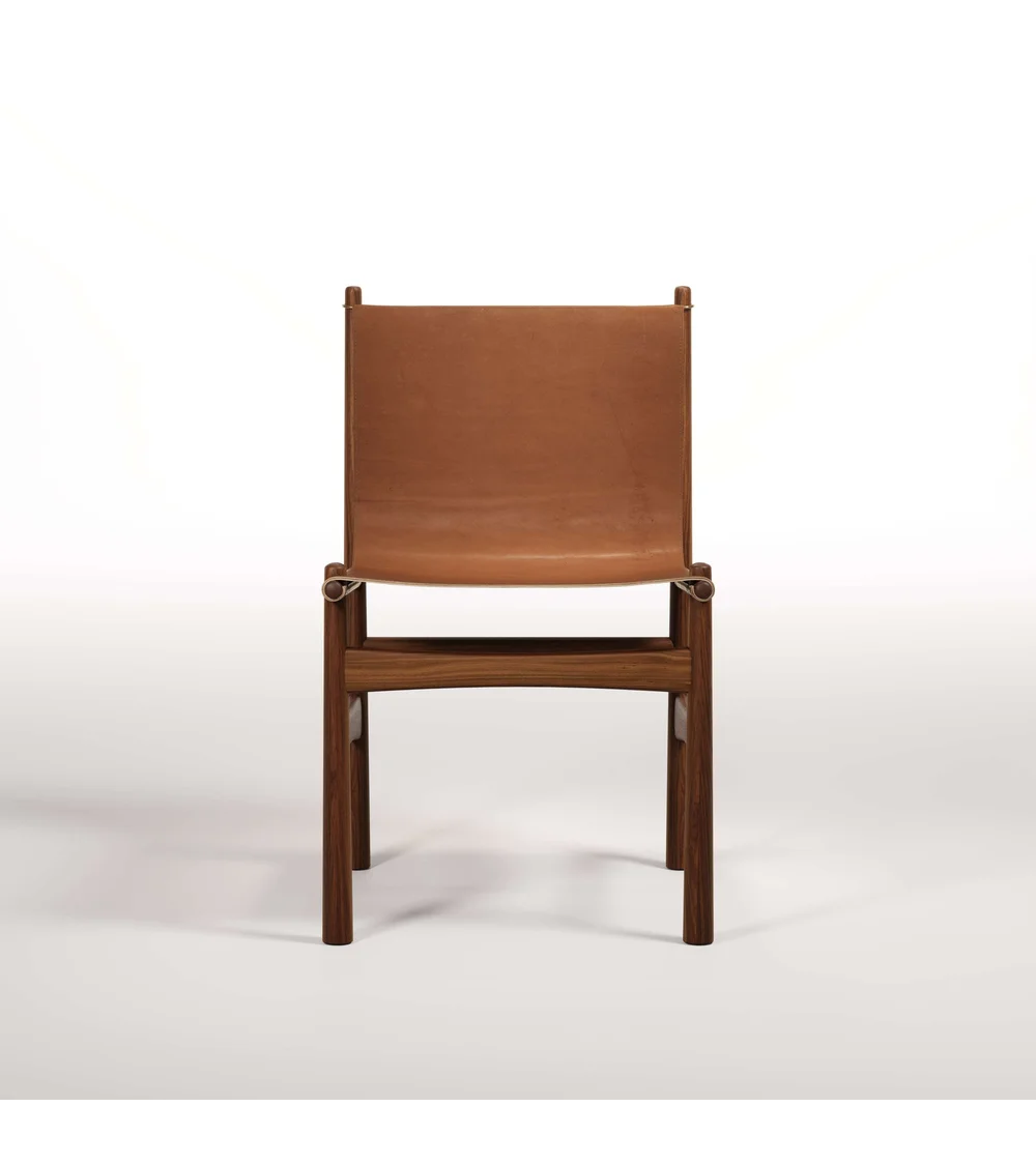 Nook Chair in Wood, Leather and Brass | WEWOOD