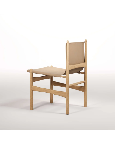 Sedia Nook in legno, pelle e ottone | WEWOOD