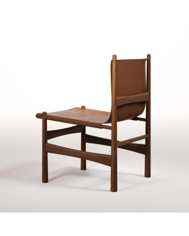Nook Lounge Chair in Wood, Leather and Brass | WEWOOD
