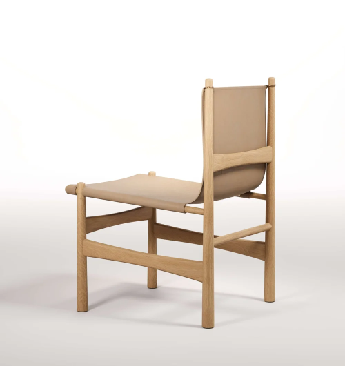 Nook Lounge Chair in Wood, Leather and Brass | WEWOOD
