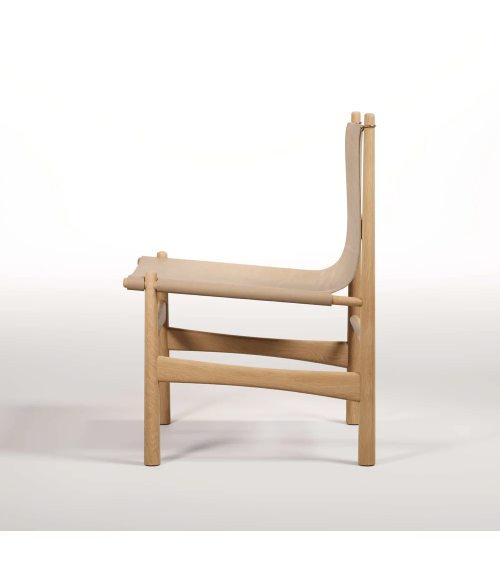 Nook Lounge Chair in Wood, Leather and Brass | WEWOOD