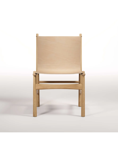 Sillón Nook en madera, cuero y latón | WEWOOD