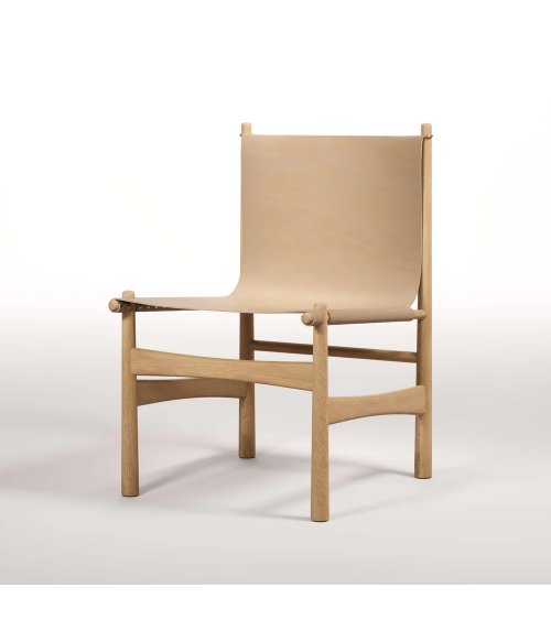 Nook Lounge Chair in Wood, Leather and Brass | WEWOOD