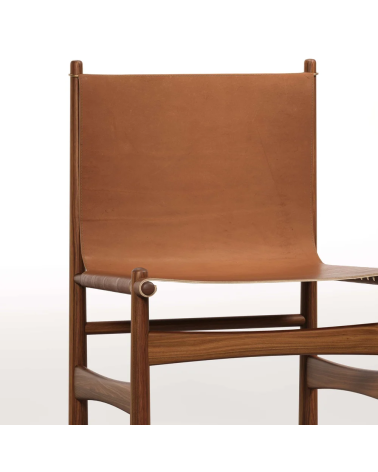 Nook Lounge Chair in Wood, Leather and Brass | WEWOOD