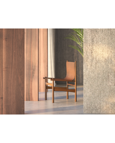 Poltrona Nook in legno, pelle e ottone | WEWOOD