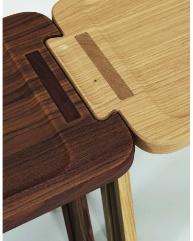 Sgabello Multibanqueta in rovere o noce | WEWOOD