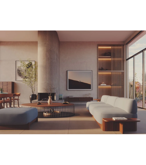 Mesa de centro Memória en madera y hierro | WEWOOD