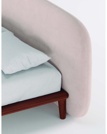 Noray Solid Wood and Fabric Bed | WEWOOD
