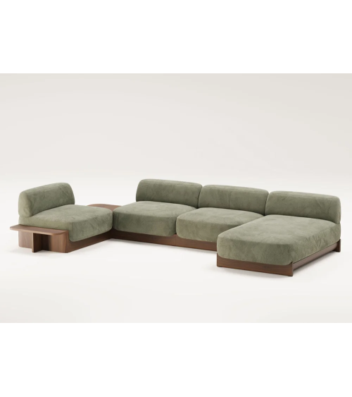 Sofá modular Dome con base de madera maciza | WEWOOD