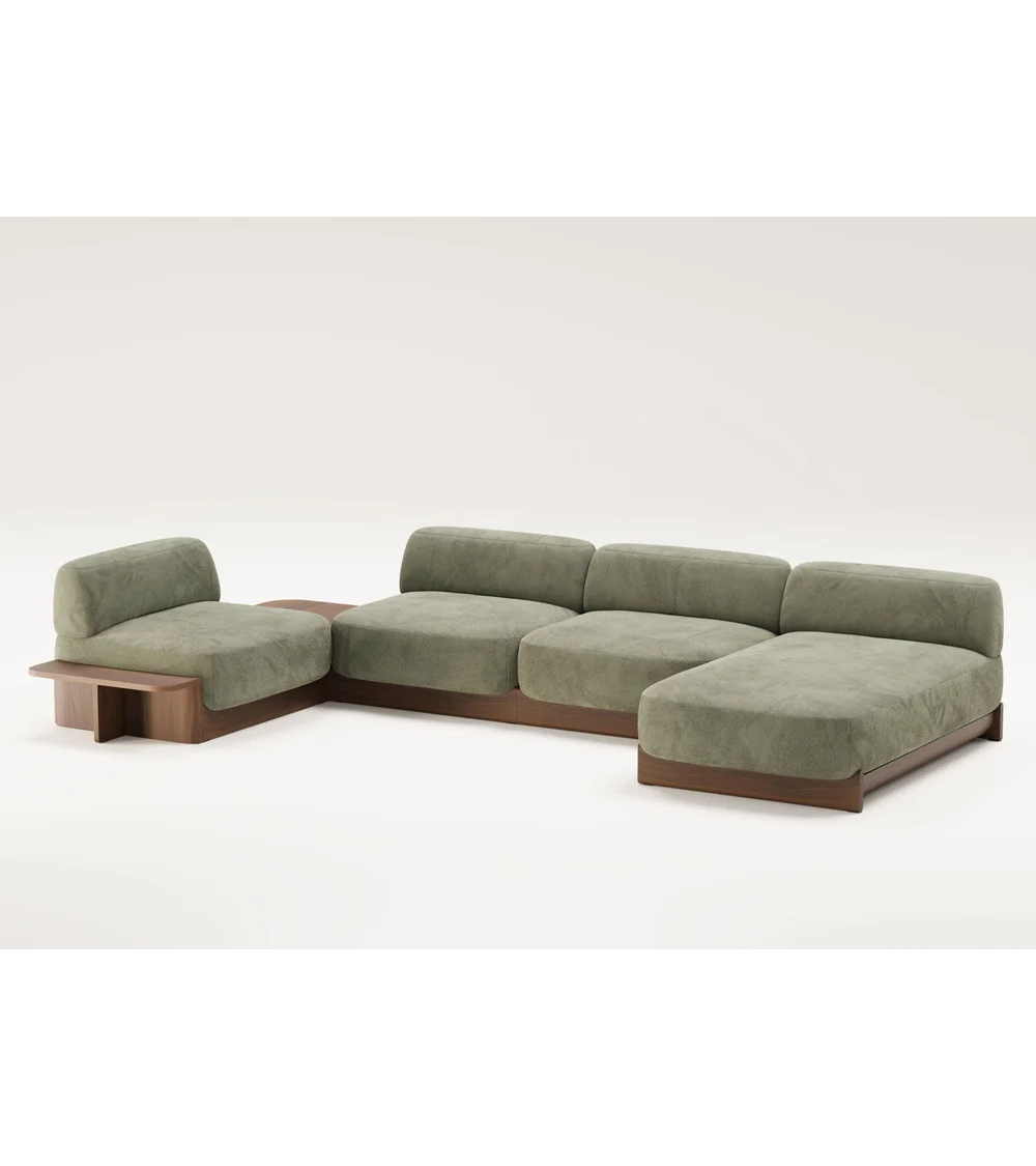 Dome Modular Sofa with Solid Wood Base | WEWOOD
