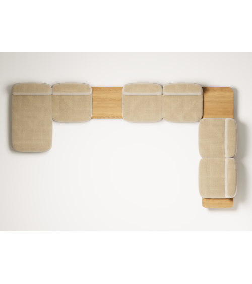 Dome Modular Sofa with Solid Wood Base | WEWOOD
