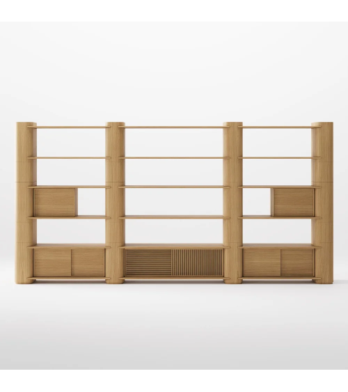 Path modulares System aus Holz und Travertin | WEWOOD