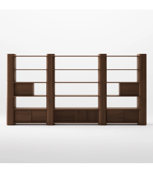 Sistema modulare Path in legno e travertino | WEWOOD