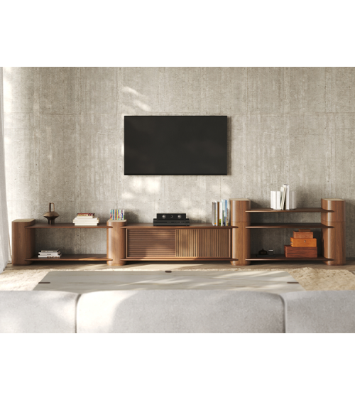 Path modulares System aus Holz und Travertin | WEWOOD