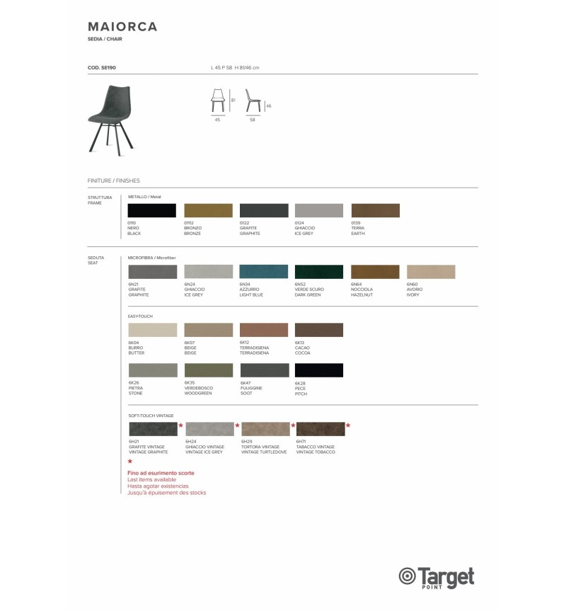 Sedia Maiorca – Target Point | Bhome by Arredi Barbàra