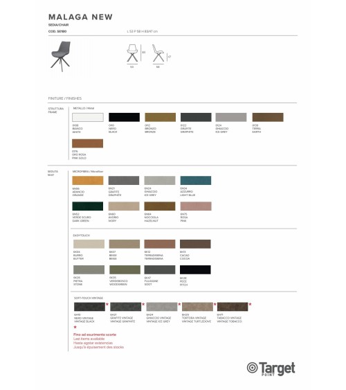 Silla Malaga New – Target Point | Bhome by Arredi Barbàra