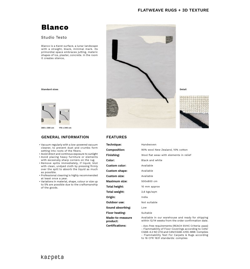 Blanco Karpeta | Bhome by Arredi Barbàra