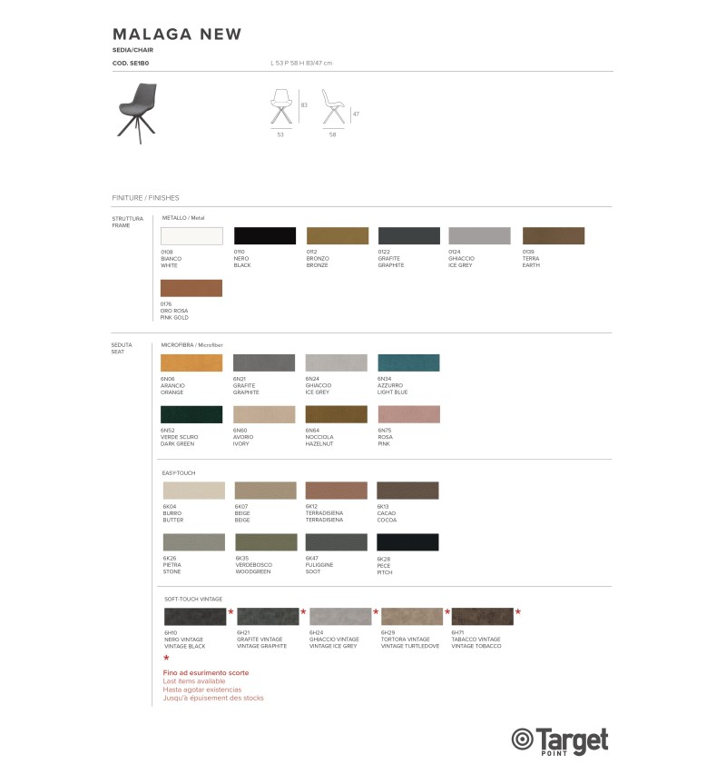 Sedia Malaga New – Target Point | Bhome by Arredi Barbàra