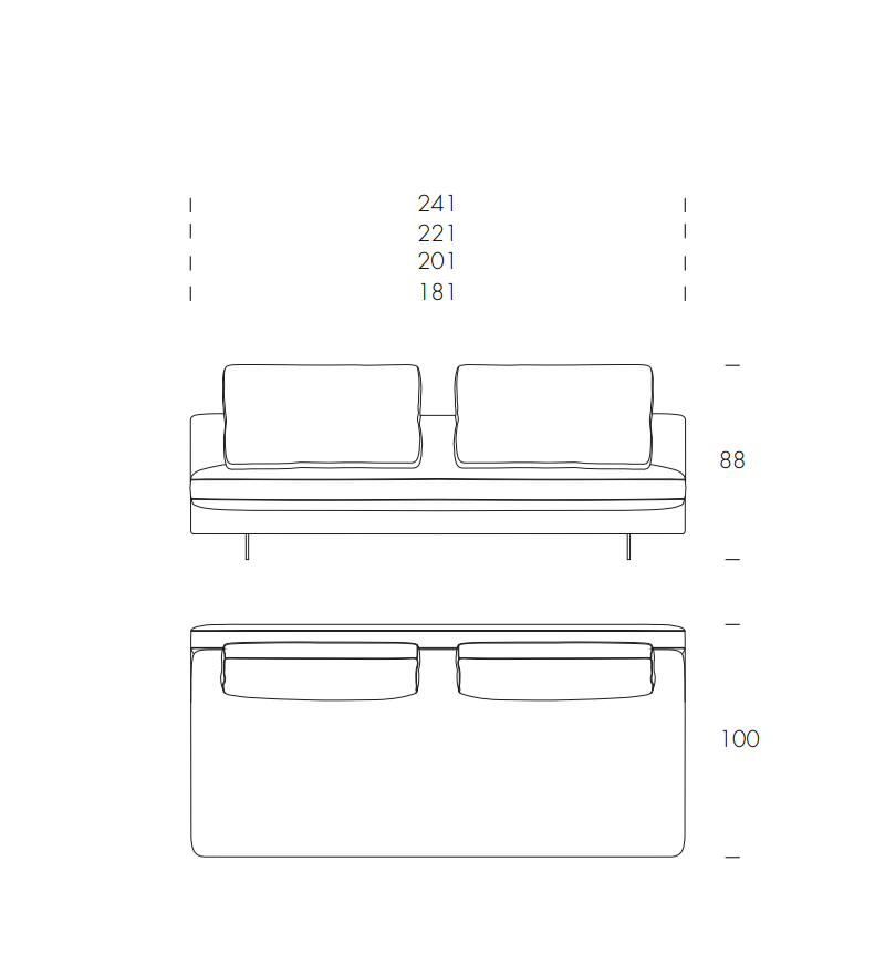 Metropolis Sofa TONIN CASA | BHOME by Arredi Barbàra