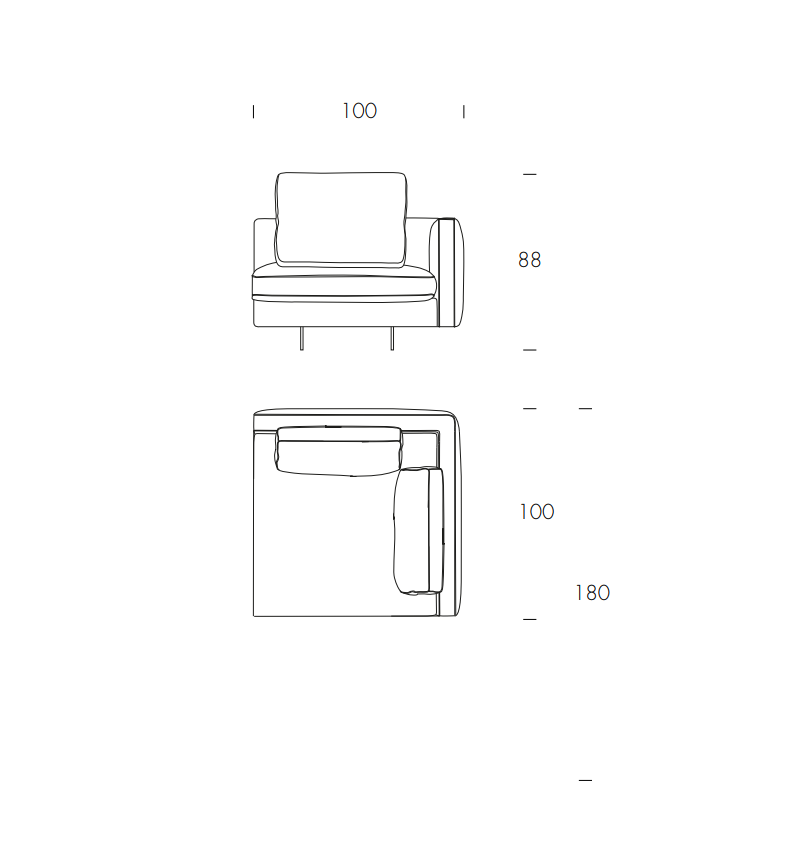 Metropolis Sofa TONIN CASA | BHOME by Arredi Barbàra