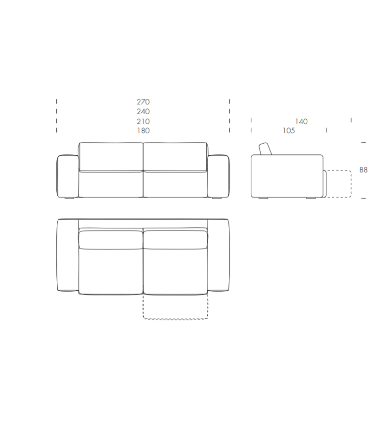 Moove Sofa TONIN CASA | BHOME by Arredi Barbàra