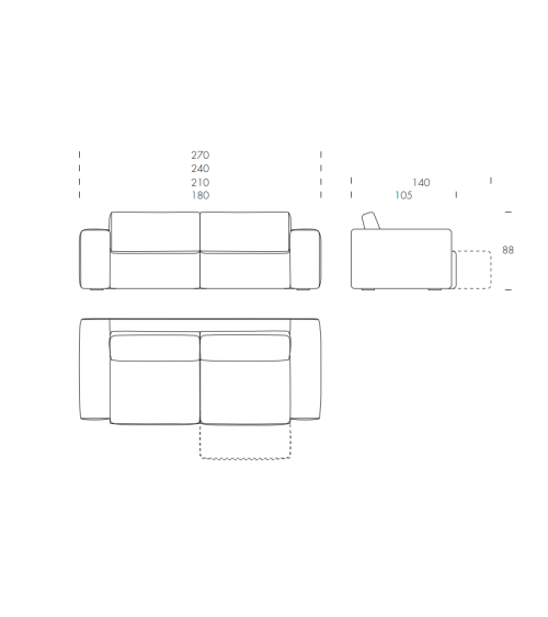 Moove Sofa TONIN CASA | BHOME by Arredi Barbàra