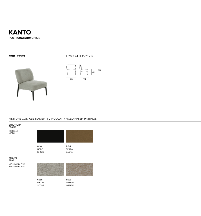 Poltrona Kanto Target Point | Design Contemporaneo Elegante