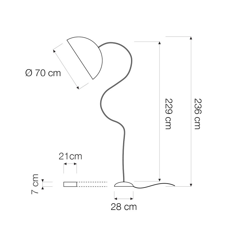 Lámpara de pie Mezza Luna Piantana IN-ES.ARTDESIGN | BHOME by Arredi Barbàra