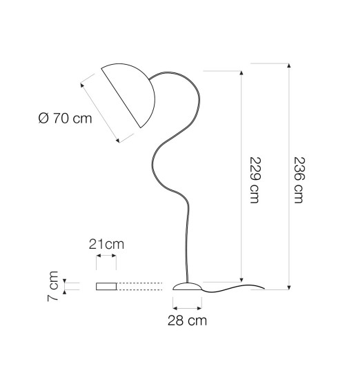 Lampadaire Mezza Luna Piantana IN-ES.ARTDESIGN | BHOME by Arredi Barbàra