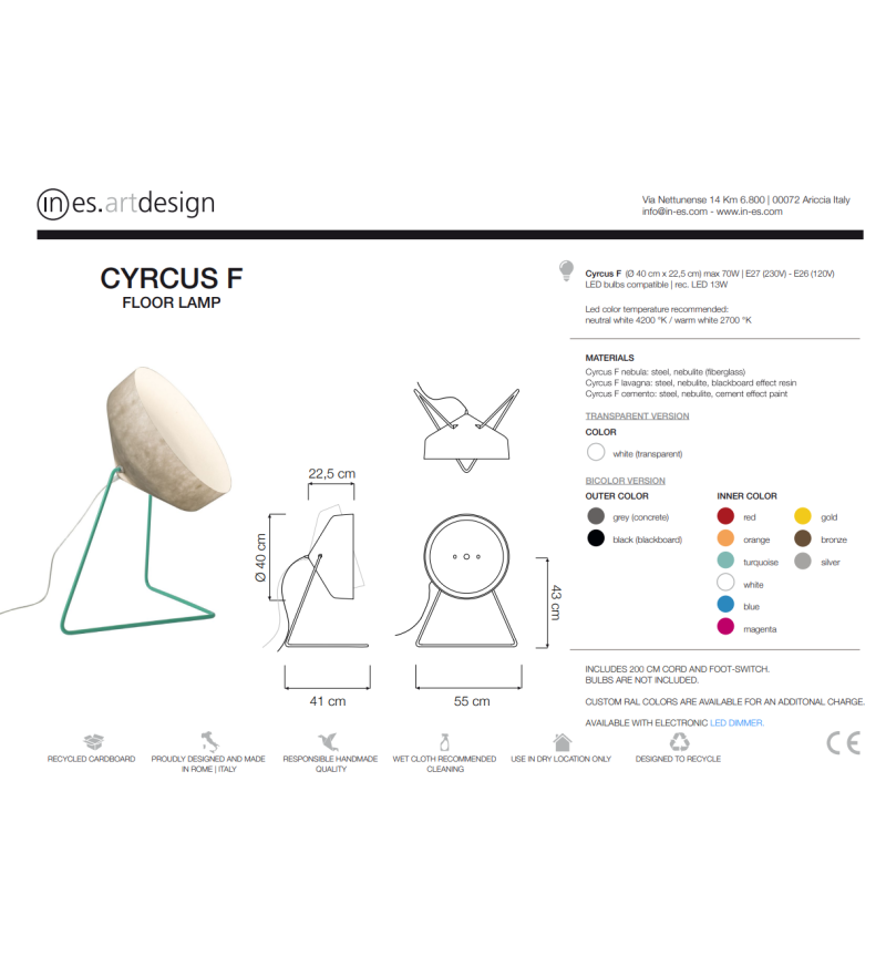 Lampadaire Cyrcus F Nebula IN-ES.ARTDESIGN | BHOME by Arredi Barbàra