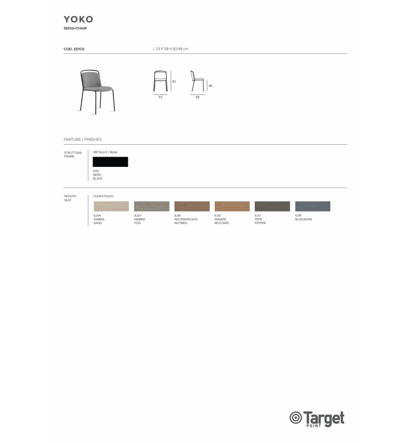 Chaise Yoko – Target Point | Bhome by Arredi Barbàra