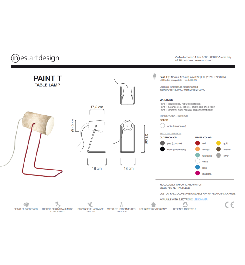 Lampe de table Paint T Nebula IN-ES.ARTDESIGN | BHOME by Arredi Barbàra