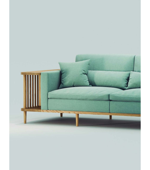 Scaffold Sofa with Solid Wood Bookcase | WEWOOD