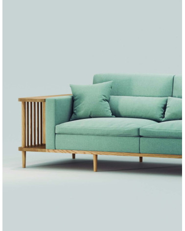 Scaffold Sofa with Solid Wood Bookcase | WEWOOD