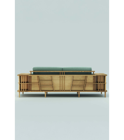 Canapé Scaffold avec bibliothèque en bois massif | WEWOOD