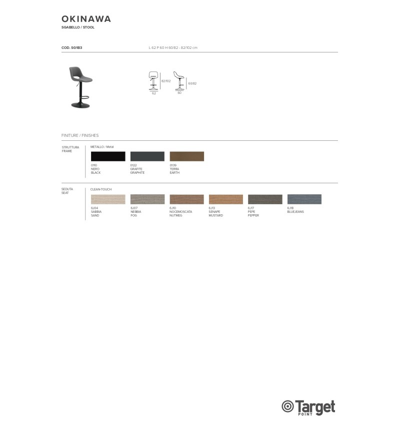 Okinawa Hocker Target Point | Bhome by Arredi Barbàra