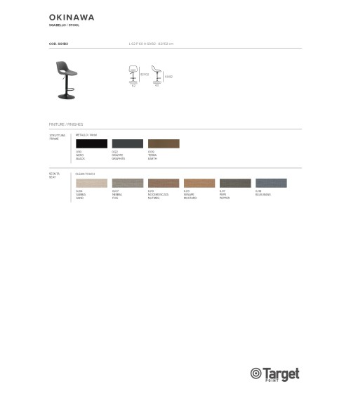 Sgabello Okinawa – Target Point | Bhome by Arredi Barbàra