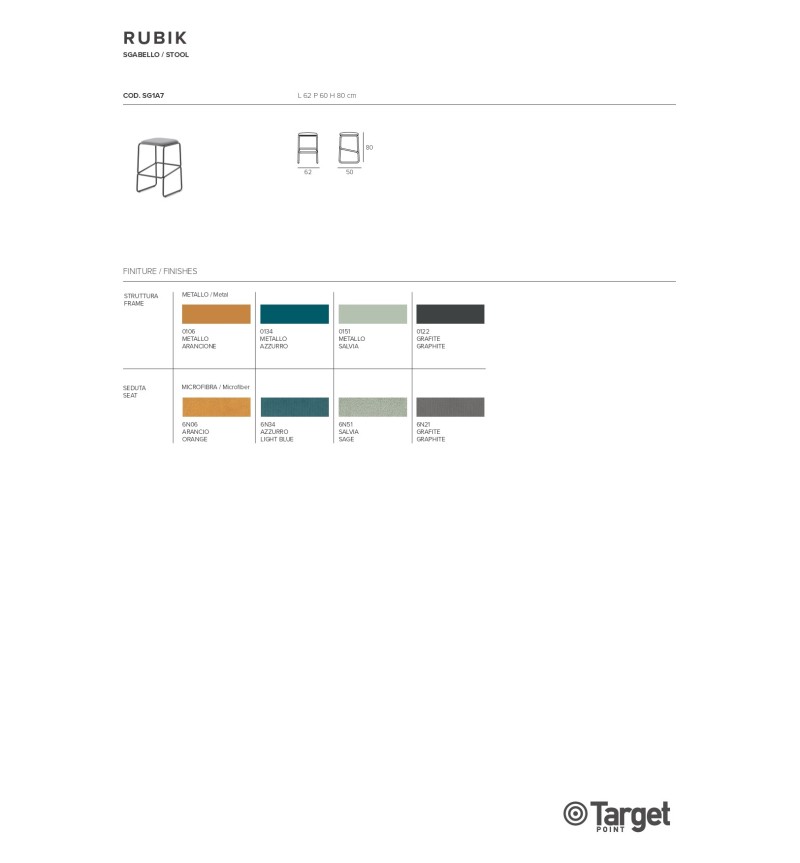 Taburete Rubik Target Point | Bhome by Arredi Barbàra