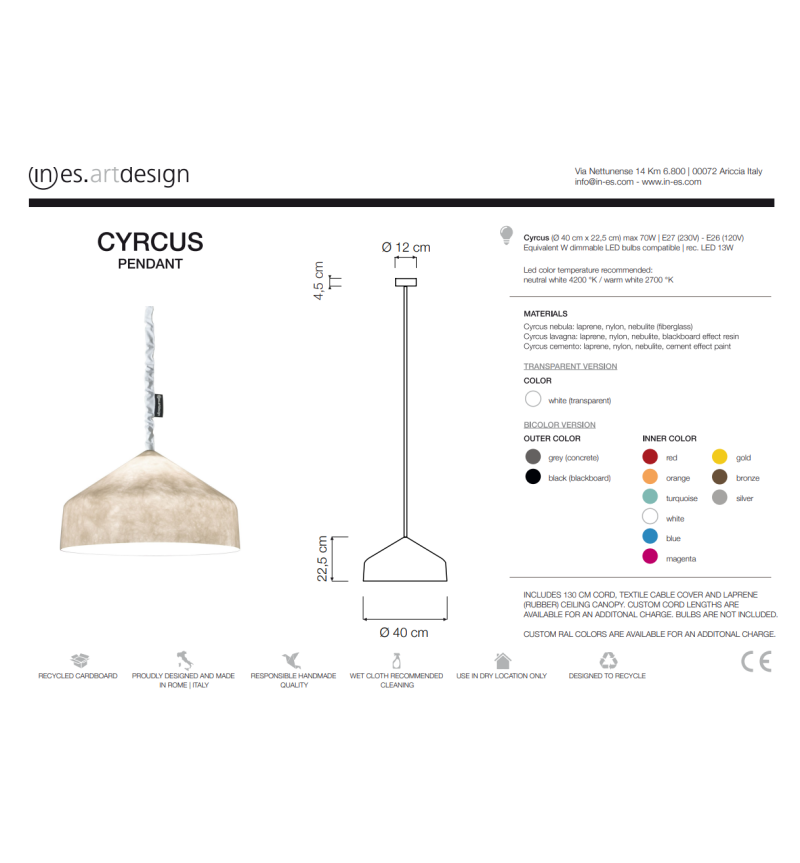 Suspension Cyrcus Nebula IN-ES.ARTDESIGN | BHOME by Arredi Barbàra