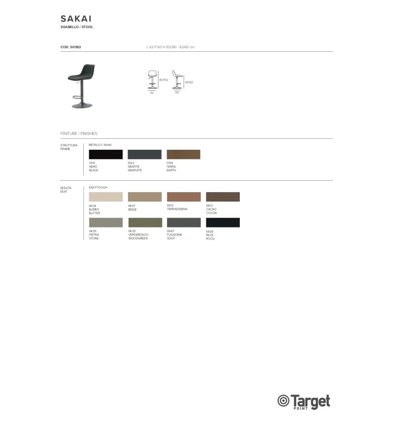 Taburete Sakai Target Point | Bhome by Arredi Barbàra