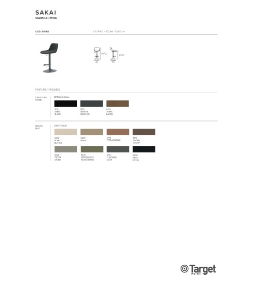 Sgabello Sakai – Target Point | Bhome by Arredi Barbàra