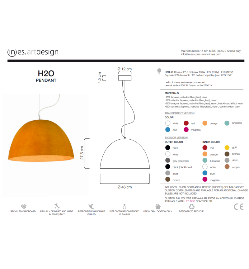 Pendelleuchte H2O Nebulite IN-ES.ARTDESIGN | BHOME by Arredi Barbàra