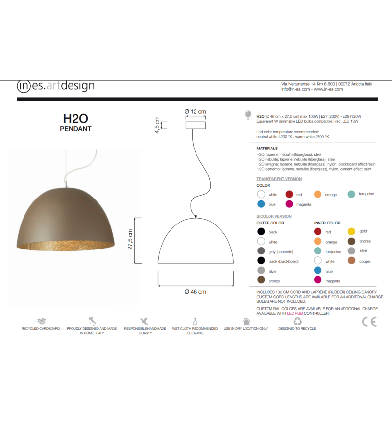 Pendelleuchte H2O IN-ES.ARTDESIGN | BHOME by Arredi Barbàra