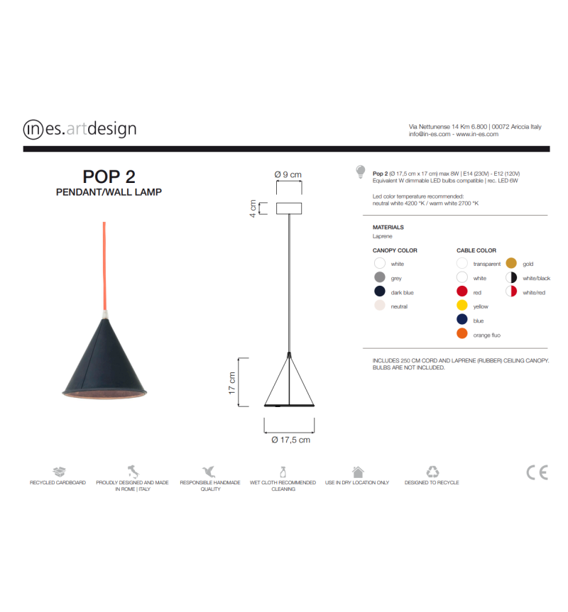 Pendelleuchte Pop 2 IN-ES.ARTDESIGN | BHOME by Arredi Barbàra