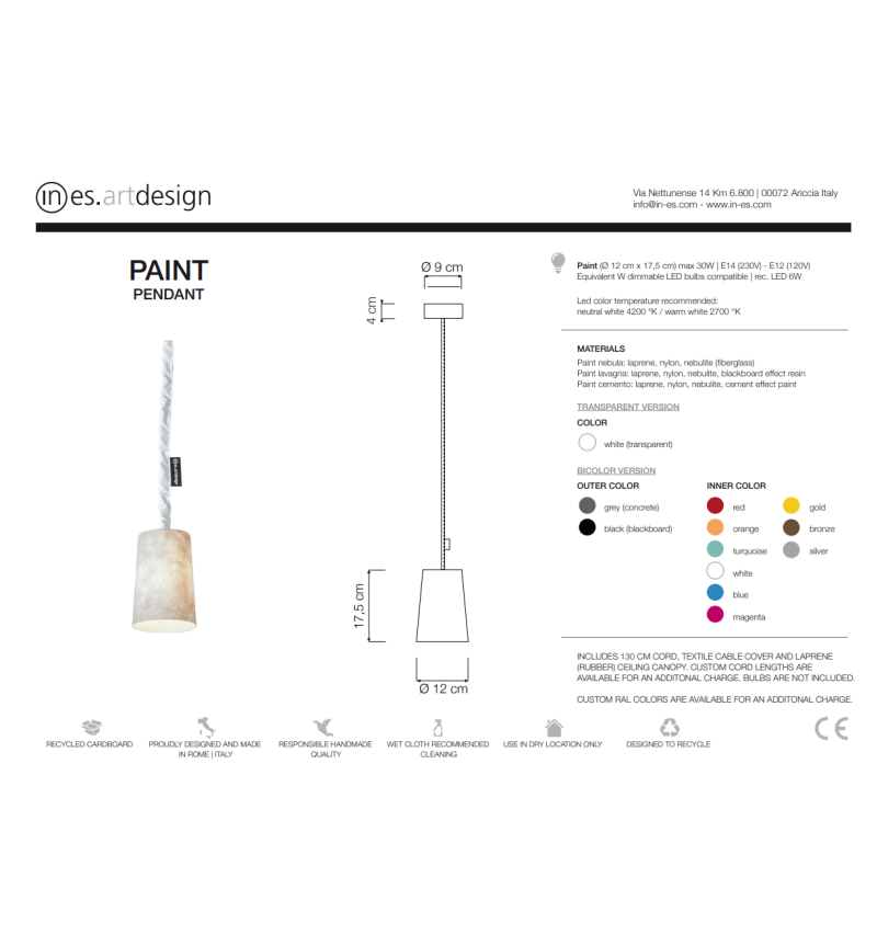 Suspension Paint Nebula IN-ES.ARTDESIGN | BHOME by Arredi Barbàra