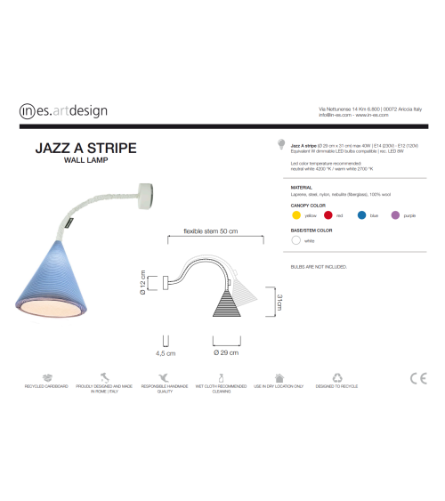 Wandleuchte Jazz A Stripe – IN-ES.ARTDESIGN | BHOME