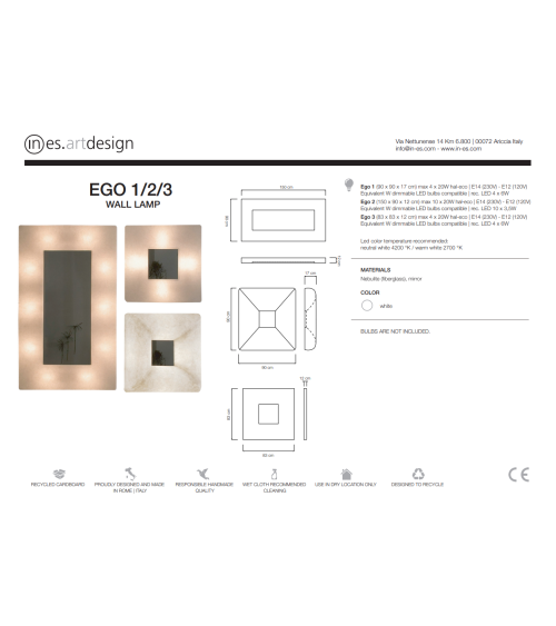 Lámpara de Pared Ego – IN-ES.ARTDESIGN | BHOME