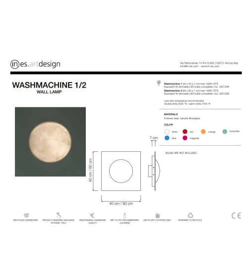 Lámpara de Pared Washmachine – IN-ES.ARTDESIGN | BHOME