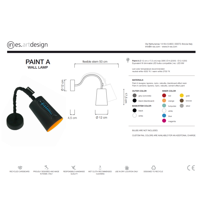 Lampe de Table Paint A Lavagna – IN-ES.ARTDESIGN | BHOME