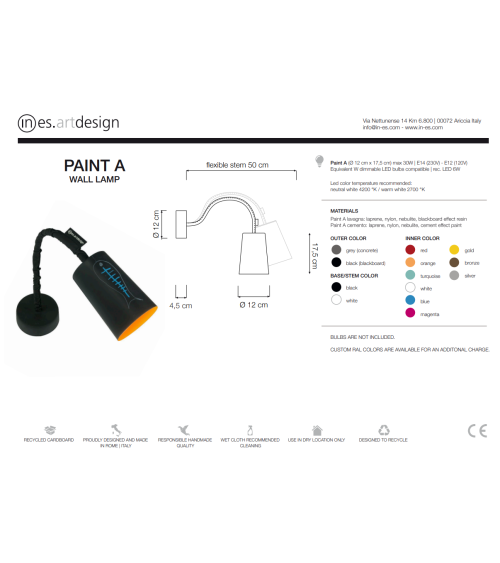 Lampe de Table Paint A Lavagna – IN-ES.ARTDESIGN | BHOME